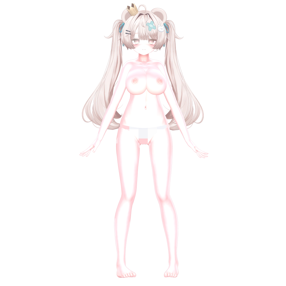 ミルフィ対応 VRChat無料3Dポーズ素材の立ち絵