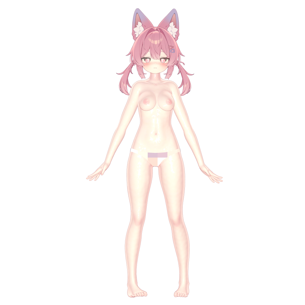 プラム対応 VRChat無料3Dポーズ素材の立ち絵