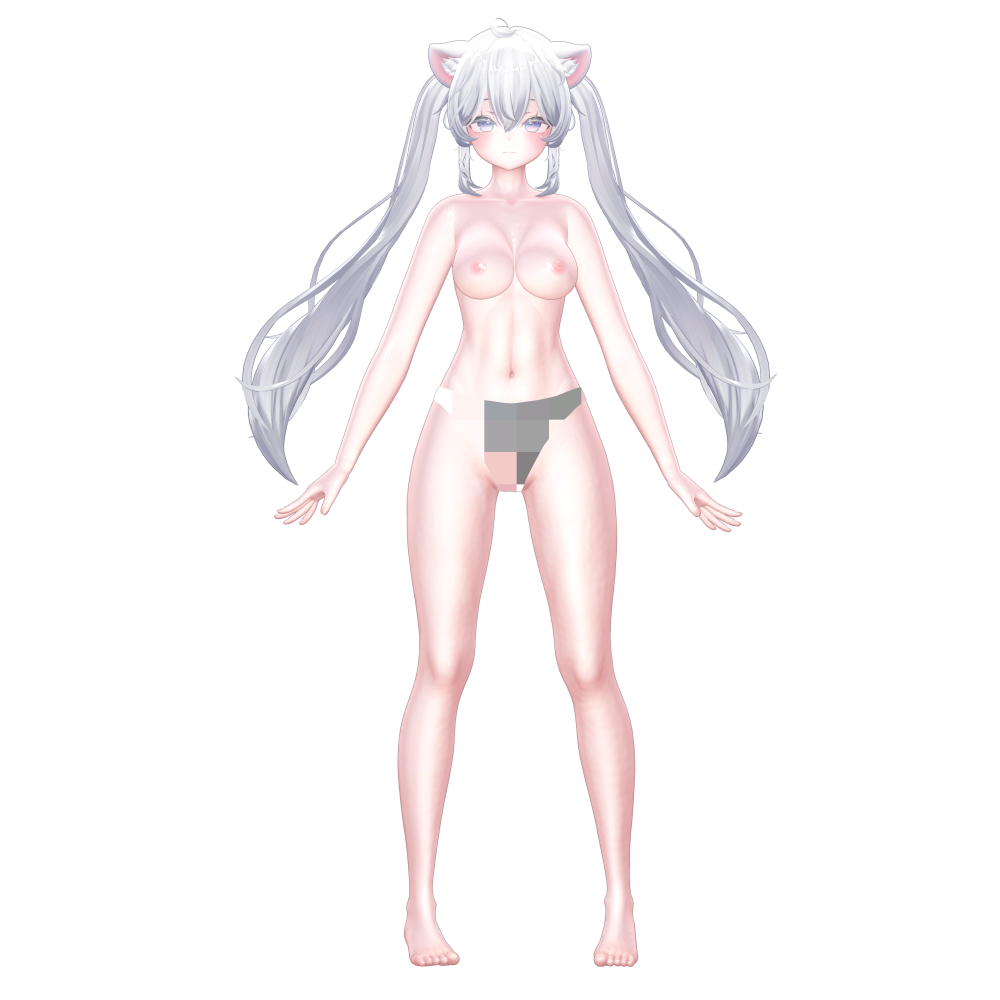 しお対応 VRChat無料3Dポーズ素材の立ち絵
