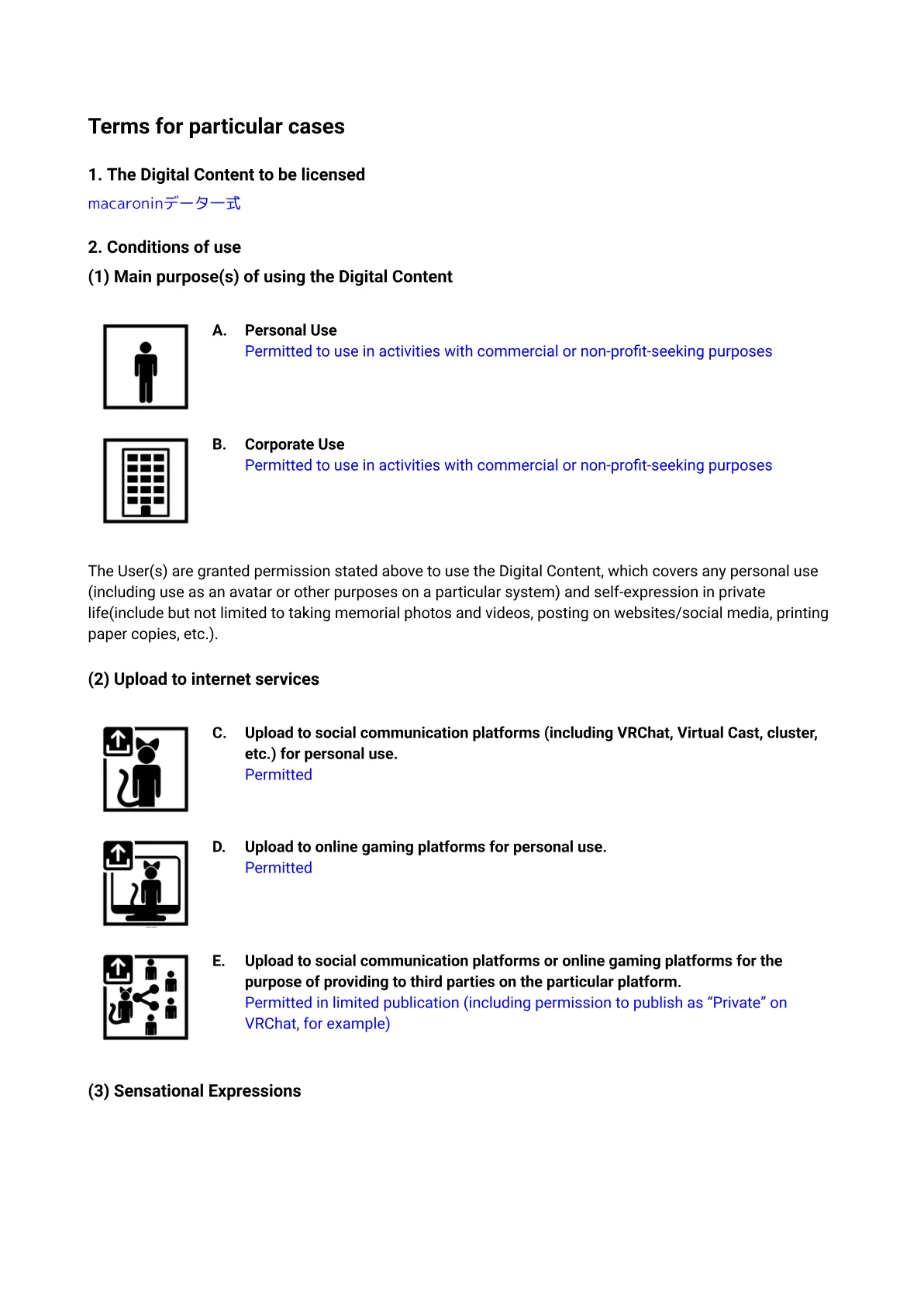 License terms page 8
